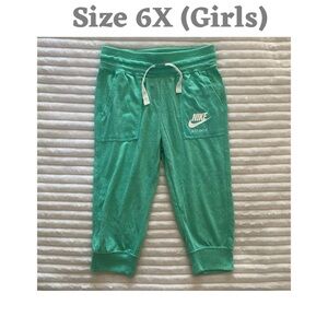 Nike Girls 6X Light Mint Jogger Pants Elastic Waist Pockets Sportswear
